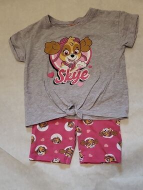 Paw Patrol Skye tee shirt and shorts set